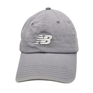 New Balance Classic Logo Dad Hat Grey Adjustable Strapback NB Baseball Cap